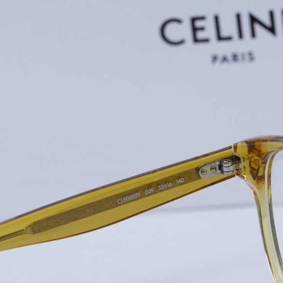 Final Price! Celine CL50007F 039 Yellow Eyeglasses 52mm - Picture 8 of 11